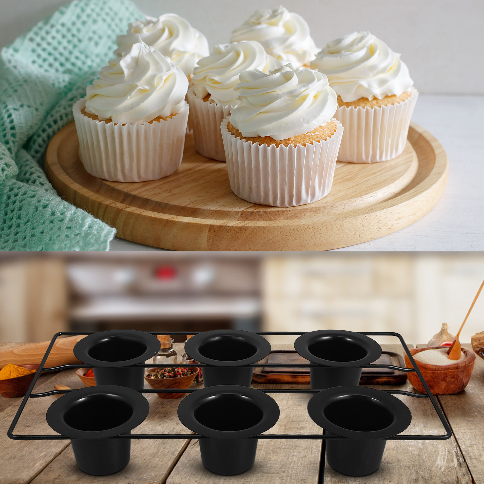 Muffin Tin Nonstick - Форма для выпечки на 6 кексов