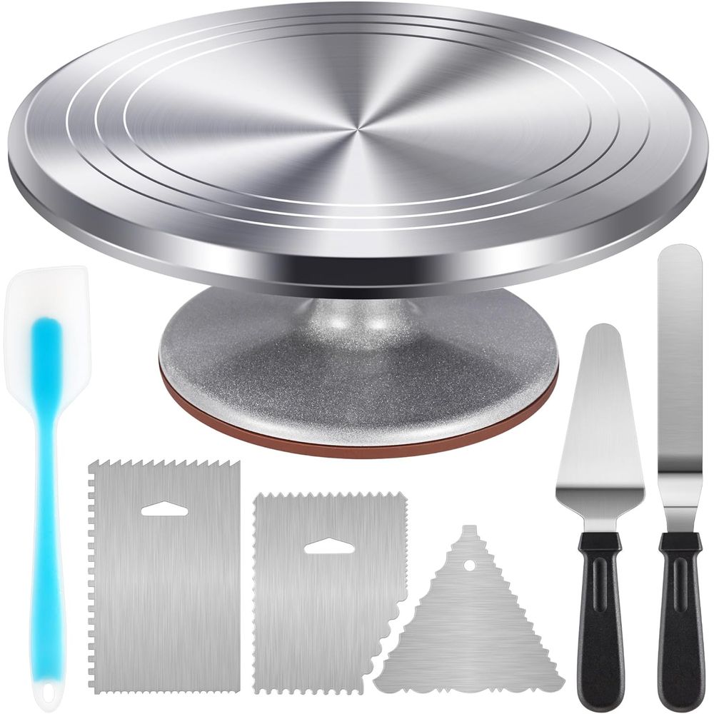 Offset Spatula Set - Набор для украшения тортов: вращающаяся подставка