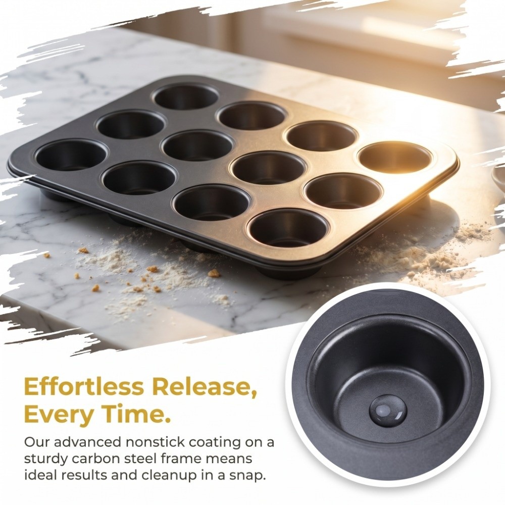 Muffin Tin Nonstick - Форма для выпечки мини-кексов из углеродистой