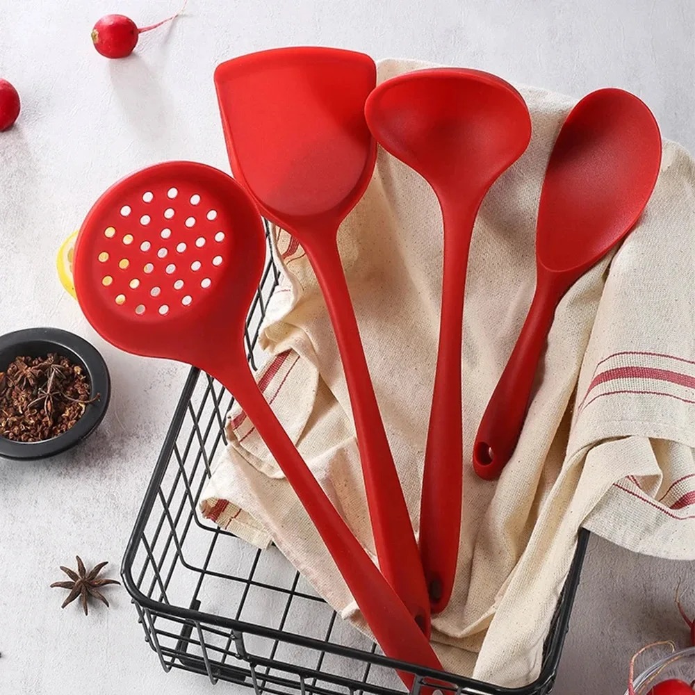 Offset Spatula Set - 6 шт., набор силиконовых кухонных принадлежностей,