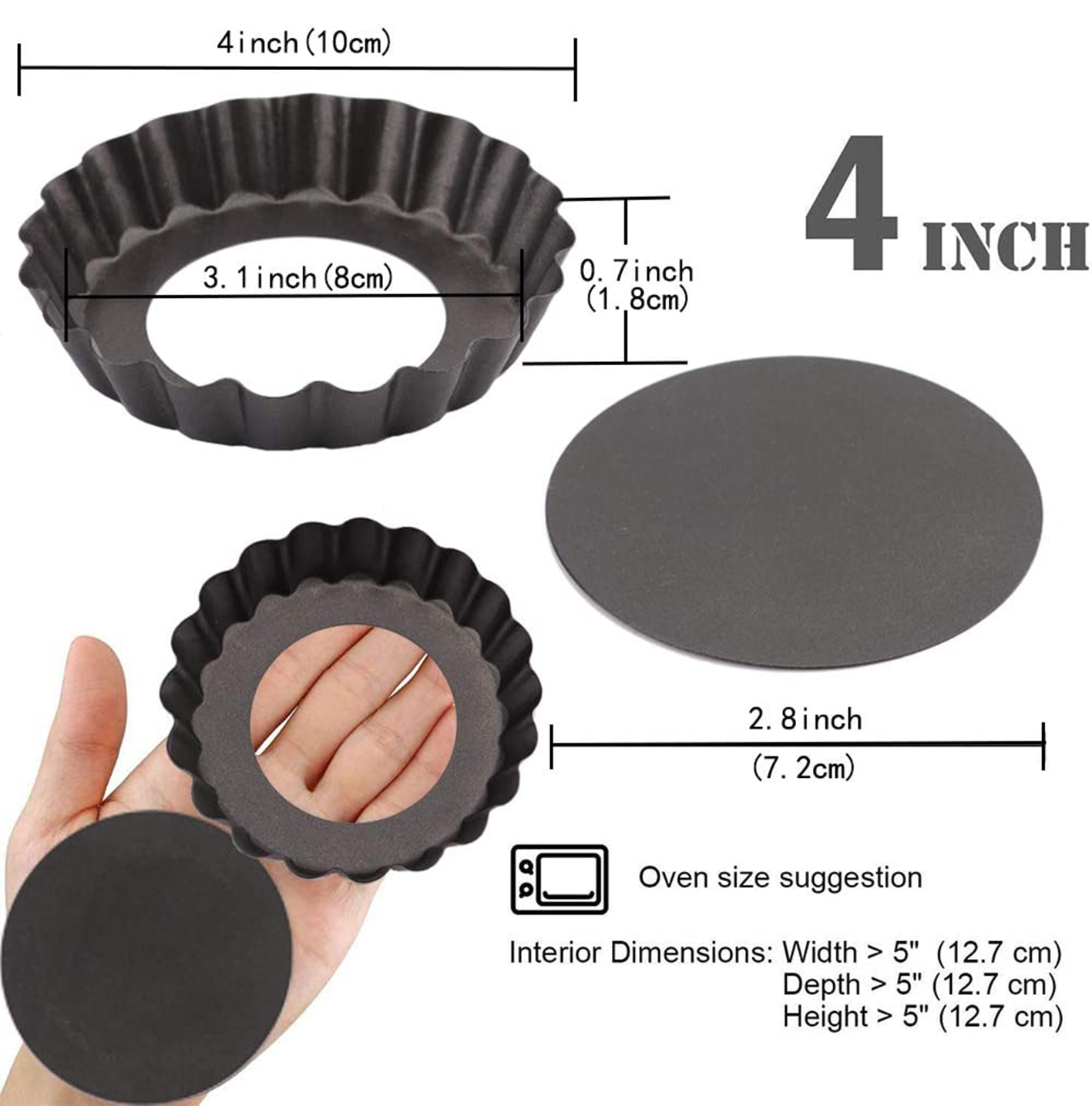 6 шт. мини-формы для пирогов,  – обзор и цена Muffin Tin Nonstick