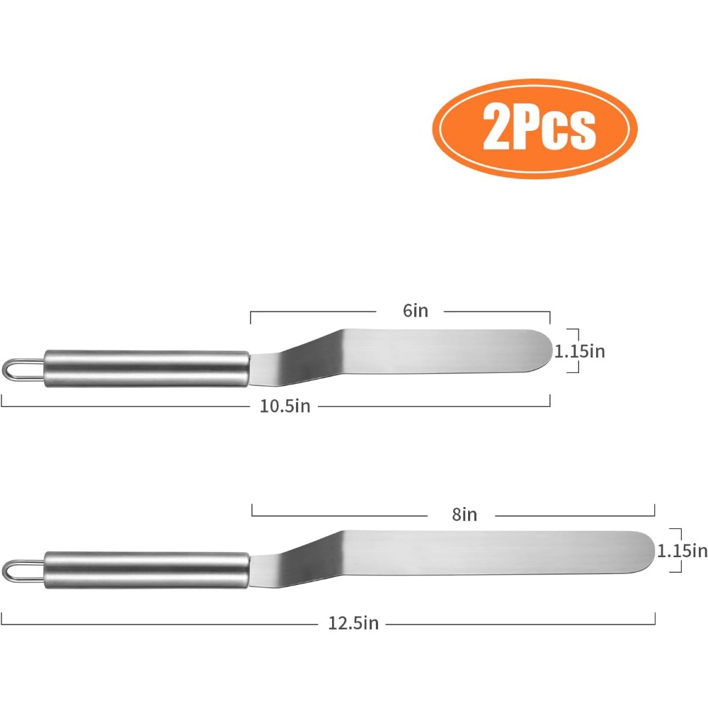 Набор из 2 лопаток из нержавею – обзор и цена Offset Spatula Set