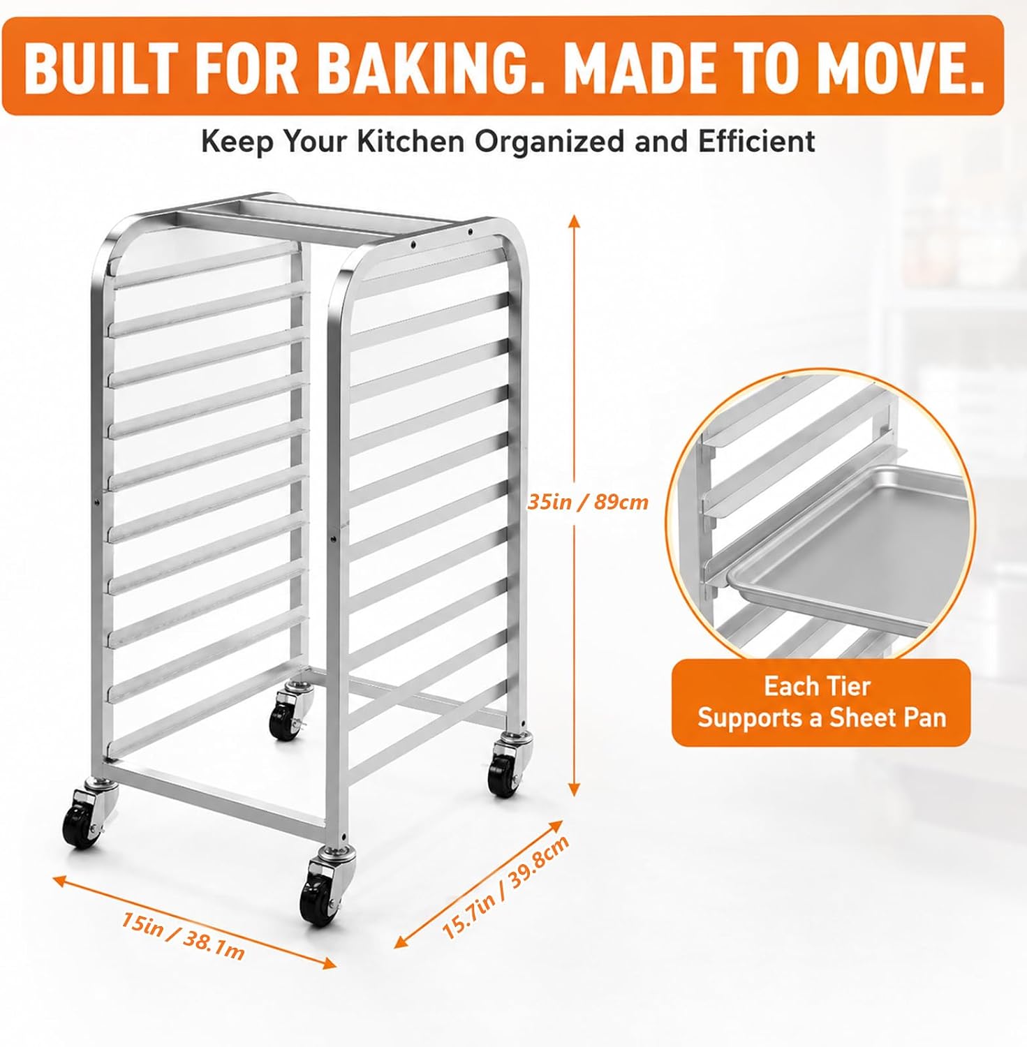 10-ярусная подставка для проти – обзор и цена Kitchen Baking Sheet Organizer