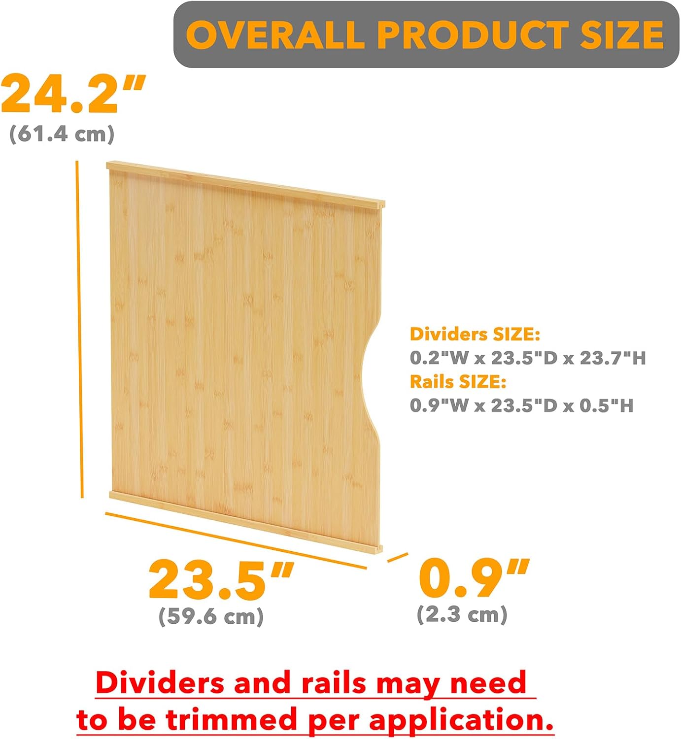 Набор из 10 бамбуковых раздели – обзор и цена Kitchen Baking Sheet Organizer